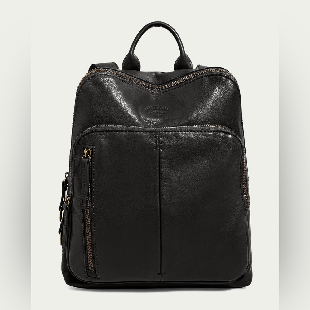 Black Leather Backpack
